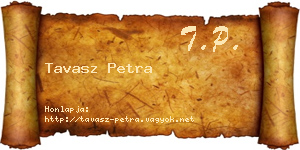 Tavasz Petra névjegykártya